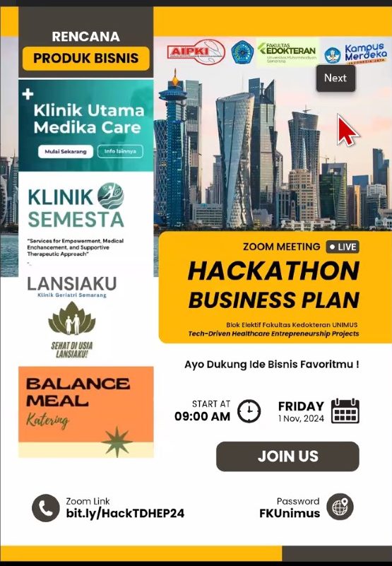 Read more about the article Fakultas Kedokteran Unimus selenggarkan “Hackanton Business Plan”